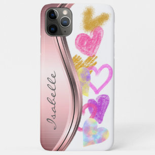 Moppige Doodle-harten Persoonlijk Case-Mate iPhone Case