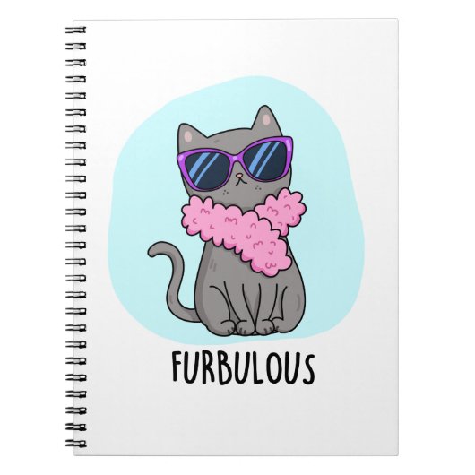 Moppige Grappige Elegante Kattengrap Notitieboek (Voorkant)