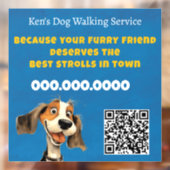 Moppige Hond Wandelen Raamsticker (Vel 2)