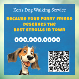 Moppige Hond Wandelen Raamsticker