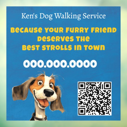 Moppige Hond Wandelen Raamsticker (Vel 3)