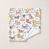 Moppige honden die overal spelen bad handdoek (Wasdoekje)