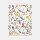 Moppige honden die overal spelen fleece deken (Voorkant)