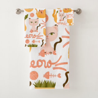 Moppige Honden Dieren Illustratie Bad Handdoek