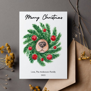 Moppige Honden Neus Huisdier Hond Liefhebber Kerst Feestdagenkaart