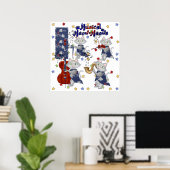 Moppige Katten Muzikale Katband Poster (Thuiskantoor)