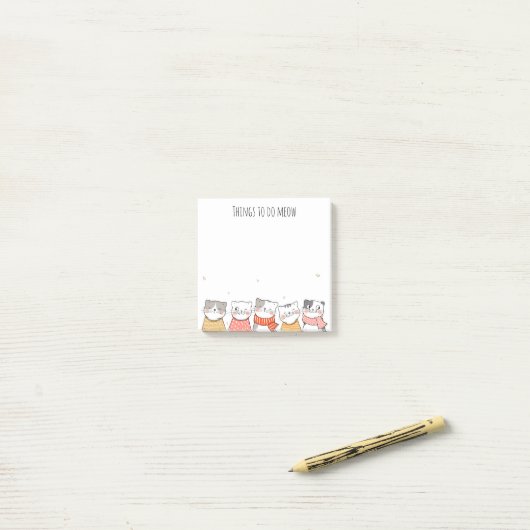 Moppige katten Post-It-notities Post-it® Notes (Op bureau)