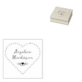 Moppige Katten Snorharen Aangepaste Naam Handgesch Rubberstempel (Gestempeld)