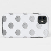 Moppige Kattengezichtjes in Zwart Wit Grijs Case-Mate iPhone Case (Achterkant (horizontaal))