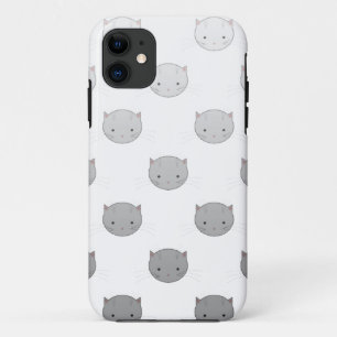 Moppige Kattengezichtjes in Zwart Wit Grijs Case-Mate iPhone Case