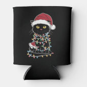 Moppige Kattenliefhebber Kerstlichtjes Blikjeskoeler (Voorkant)