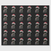 Moppige Kattenliefhebber Kerstlichtjes Cadeaupapier (Vlak)