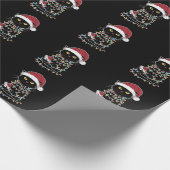 Moppige Kattenliefhebber Kerstlichtjes Cadeaupapier (Hoek)