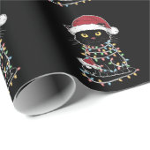 Moppige Kattenliefhebber Kerstlichtjes Cadeaupapier (Rol Hoek)