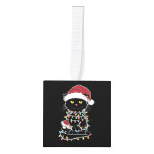 Moppige Kattenliefhebber Kerstlichtjes Decoratie (Voorkant)