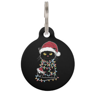 Moppige Kattenliefhebber Kerstlichtjes Huisdierpenning