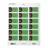 Moppige Kersthonden Retouradreslabels Etiket (Full Sheet)