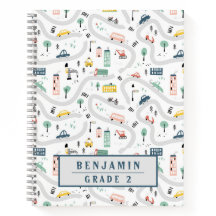 Moppige Kinderen Cartoon Wegen Auto's Handgetekend