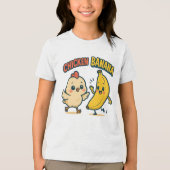 MOPPIGE KIP BANAAN! Tri-Blend SHIRT (Voorkant)