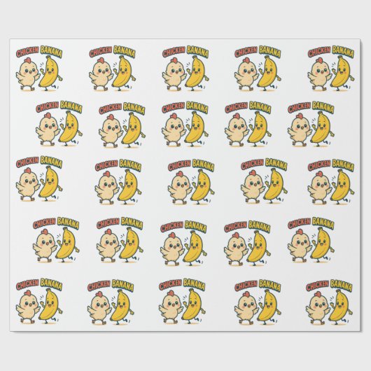 MOPPIGE KIP BANANA! CADEAUPAPIER (Vlak)