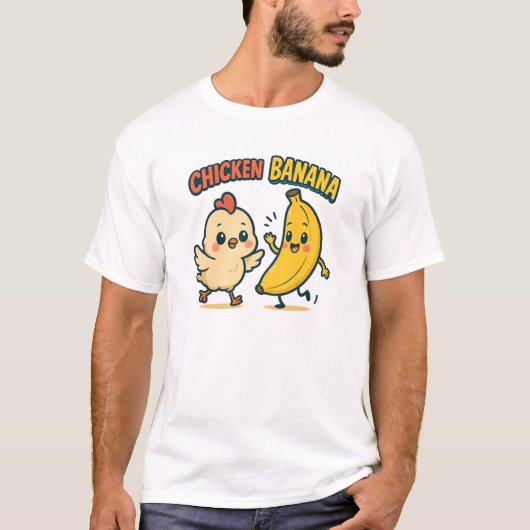 MOPPIGE KIP BANANA! T-SHIRT (Voorkant)