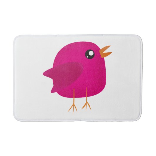 Moppige kleine vogeltje  badmat (Voorkant)