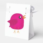 Moppige kleine vogeltje bedankdoosjes (Achterkant)