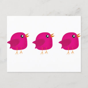 Moppige kleine vogeltje briefkaart
