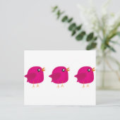 Moppige kleine vogeltje  briefkaart (Staand voorkant)