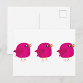 Moppige kleine vogeltje  briefkaart (Voorkant / Achterkant)