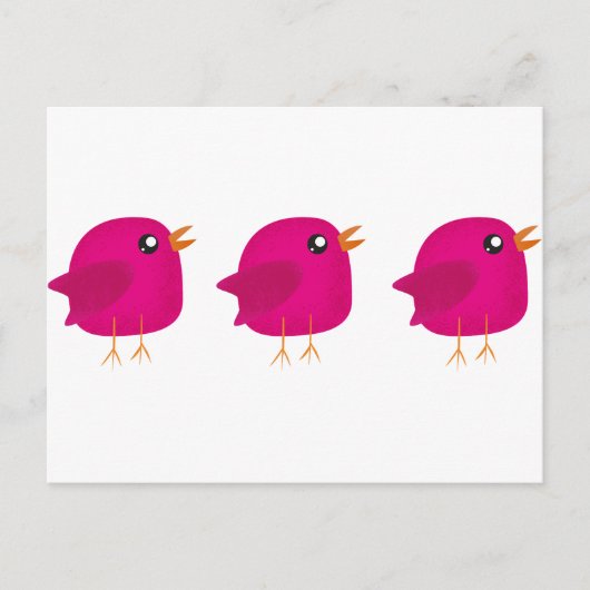 Moppige kleine vogeltje  briefkaart (Voorkant)