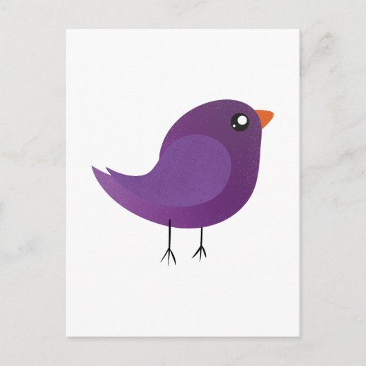 Moppige kleine vogeltje briefkaart (Voorkant)
