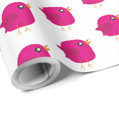 Moppige kleine vogeltje cadeaupapier (Rol Hoek)