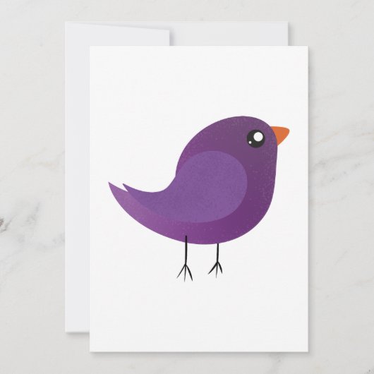 Moppige kleine vogeltje feestdagenkaart (Voorkant)
