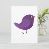 Moppige kleine vogeltje feestdagenkaart (Staand voorkant)