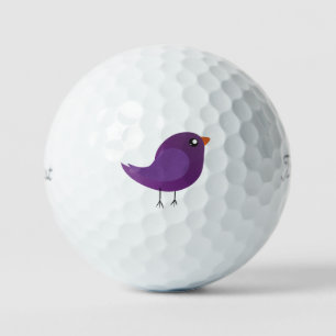 Moppige kleine vogeltje golfballen