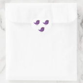 Moppige kleine vogeltje hart sticker (Tas)