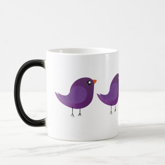 Moppige kleine vogeltje magische mok (Links)