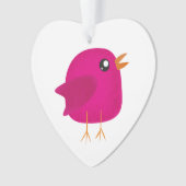 Moppige kleine vogeltje ornament (voorkant)