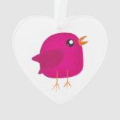 Moppige kleine vogeltje ornament (achterkant)