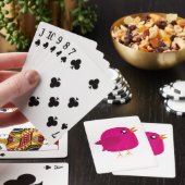 Moppige kleine vogeltje pokerkaarten (Insitu)