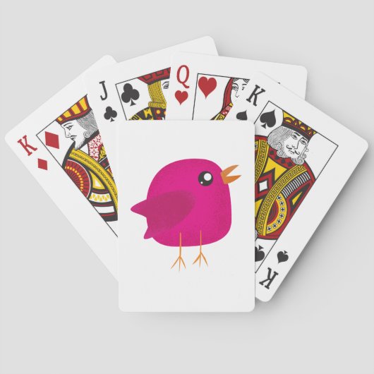 Moppige kleine vogeltje pokerkaarten (Achterkant)