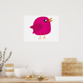 Moppige kleine vogeltje poster (Keuken)