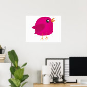 Moppige kleine vogeltje poster (Thuiskantoor)