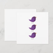 Moppige kleine vogeltje save the date (Voorkant / Achterkant)