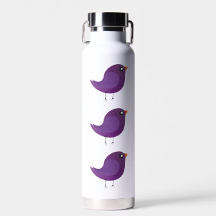 Moppige kleine vogeltje waterfles