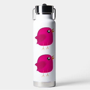 Moppige kleine vogeltje waterfles
