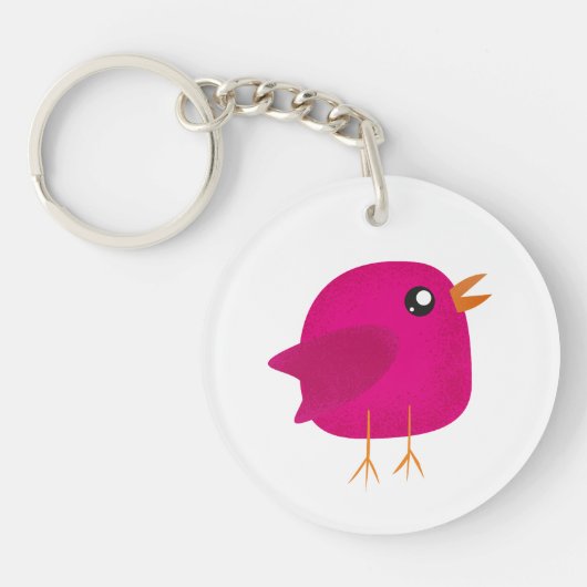 Moppige kleine vogeltjes sleutelhanger (Voorkant)