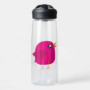 Moppige kleine vogeltjes waterfles