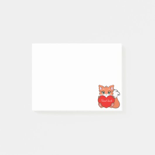 Moppige Kleine Vos Notities Post-it® Notes (Voorkant)